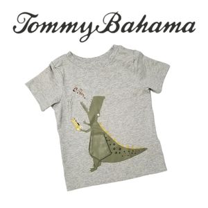 Tommy Bahama Infant Gray Dinosaur Construction Short Sleeve Tee Shirt 12mo